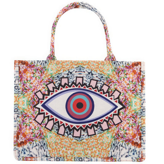 Evil Eye Print Tote Bag